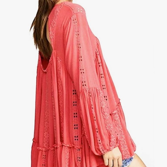 Free People Kiss Kiss Tunic - Color Sweetest Pink Size Small NWOT - Picture 4 of 10